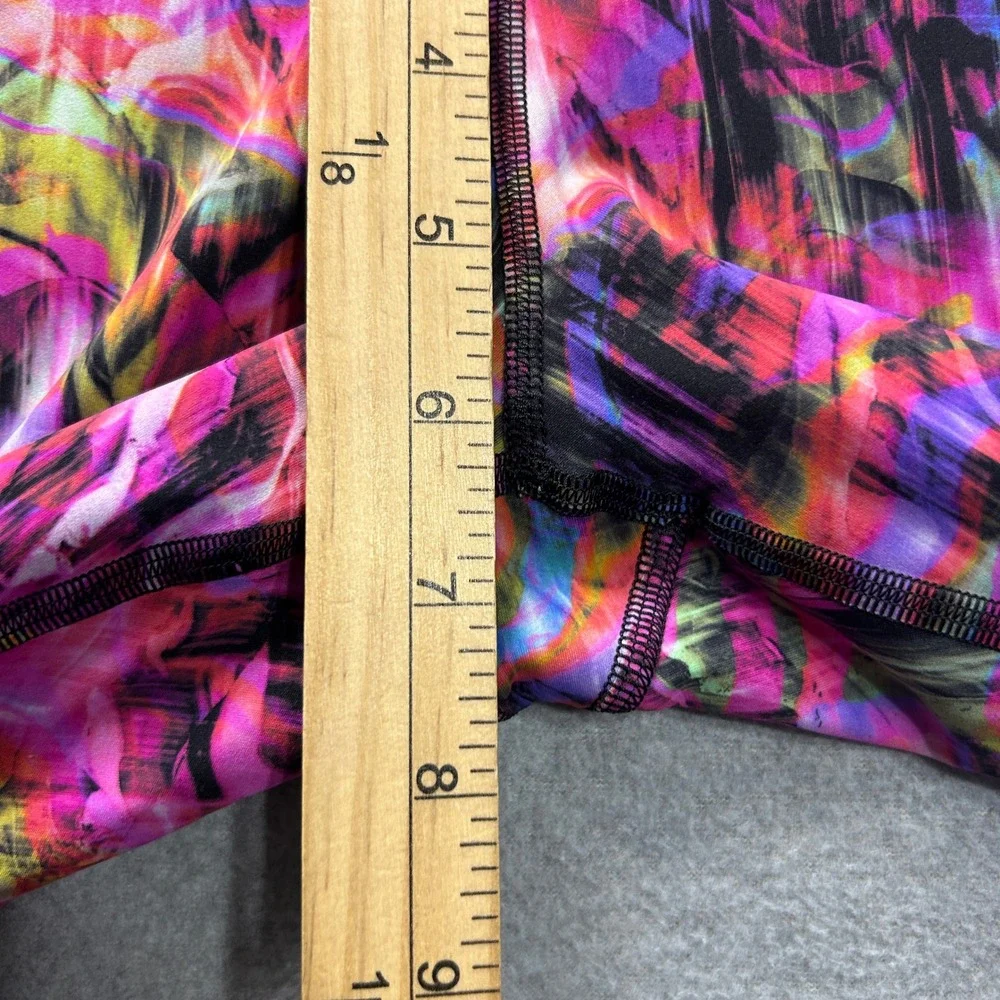 Lululemon High Rise Leggings Womens 14 Pink Purple Abstract Yoga Athletic Pocket